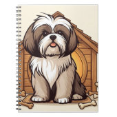 Speelse Shih Tzu Hondenhok Notitieboek (Voorkant)