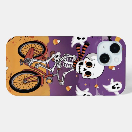 Speelse Skeleton Ghost Halloween iPhone / iPad hoe Case-Mate iPhone Case (Achterkant (horizontaal))