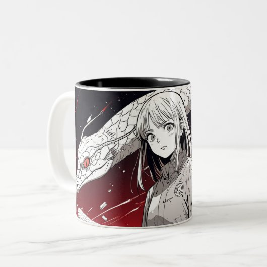 Speelse Slang en Fortuin Mok (Voorkant links)