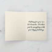 Speelse Smeltende Sneeuwman Paar Kerstgroet Kaart (Binnen)