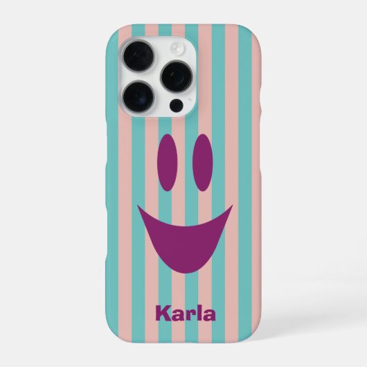Speelse Smiley Face iPhone Hoesje (Achterkant)