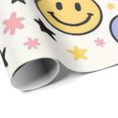 Speelse Smiley Patroon Cadeaupapier (Rol Hoek)
