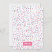 Speelse Snoopy op Cupcake & Confetti Verjaardag Kaart (Achterkant)