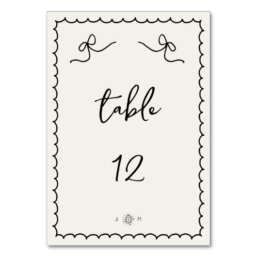 Speelse speelse retro handgetekende Franse bruilof Kaart (Voorkant)