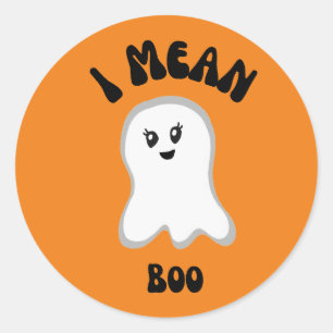 Speelse spook "Ik bedoel Boo" Sticker