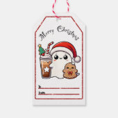 Speelse spook kerst labels cadeaulabel (Achterkant)