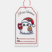 Speelse spook kerstcadeau tags cadeaulabel (Voorkant)