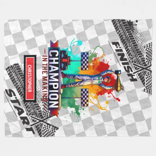 Speelse Sport Auto Deken Formula 1 Boy Gift (Voorkant (Horizontaal))