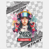 Speelse Sport Auto Deken Formule 1 Meisje Gift (Voorkant)