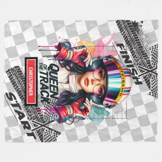 Speelse Sport Auto Deken Formule 1 Meisje Gift (Voorkant (Horizontaal))