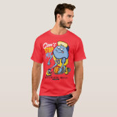 Speelse sportgeest basketbal grappig vintage t-shirt (Voorkant volledig)
