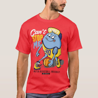 Speelse sportgeest basketbal grappig vintage t-shirt