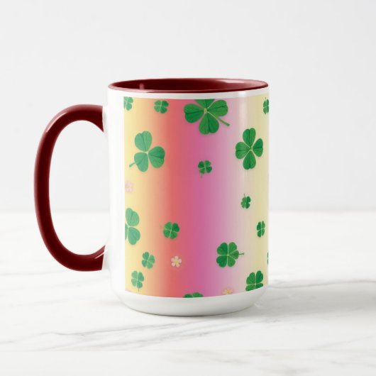 Speelse St. Patrick's Day Regenboog Wrap Design Mok (Links)