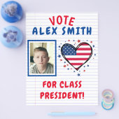 Speelse Stem voor Klasse President: Rode Verkiezin Flyer (Enkel)