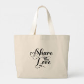 Speelse Ster Karakter Met Hart Grote Tote Bag (Achterkant)