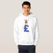 Speelse Stick Figure Staand op Pond Hoodie (Voorkant volledig)