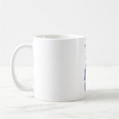 Speelse Stick Figure Staand op Pond Koffiemok (Links)