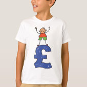 Speelse Stick Figure Staand op Pond T-shirt (Voorkant)