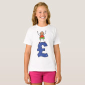 Speelse Stick Figure Staand op Pond T-shirt (Voorkant volledig)