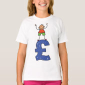 Speelse Stick Figure Staand op Pond T-shirt (Voorkant)