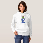 Speelse Stick Figure Staande op Pond Hoodie (Voorkant volledig)