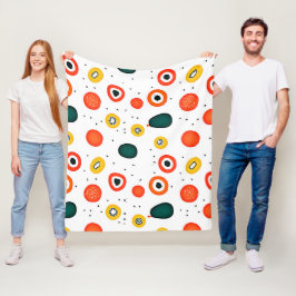 Speelse Stip Cirkel Patroon Fleece Deken