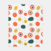 Speelse Stip Cirkel Patroon Fleece Deken (Voorkant)