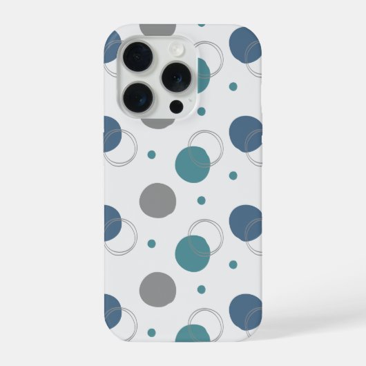 'Speelse Stippen Cirkels' iPhone 15 Pro Hoesje (Achterkant)