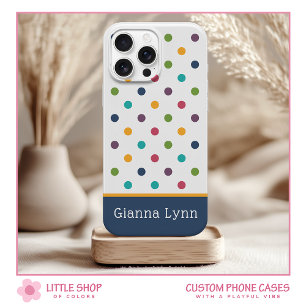 Speelse Stippen Monogram iPhone 15 Case