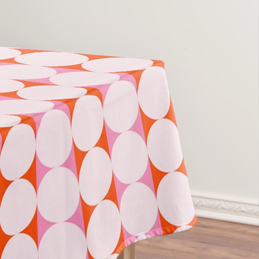 Speelse Stippen & Strepen - rood en roze Tafelkleed (Voorbeeld)