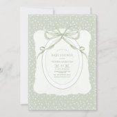 Speelse Stippen Vintage Baby Shower Kaart (Voorkant)