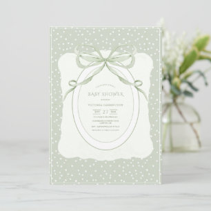 Speelse Stippen Vintage Baby Shower Kaart