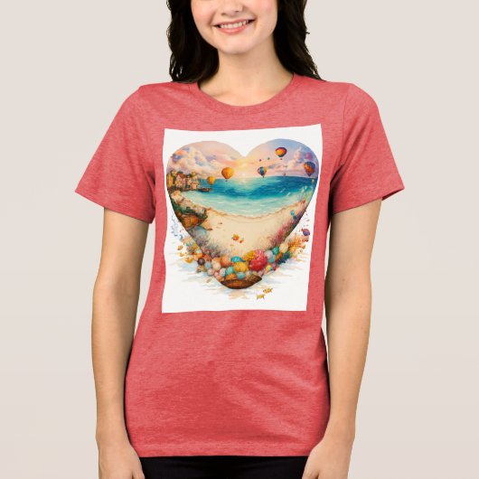 Speelse Strand Sandcastle Scene T-shirt Design (Voorkant)