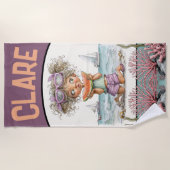 Speelse strandhanddoek met watermeloen-lievend kin strandlaken (Voorkant)