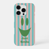 Speelse Strepen Smiley Gezicht iPhone Hoesje (Achterkant)