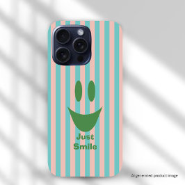 Speelse Strepen Smiley Gezicht iPhone 16 Pro Hoesje
