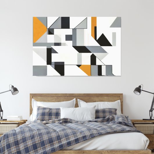Speelse Structuur Canvas Afdruk (Insitu (Slaapkamer))
