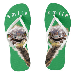 Speelse Struisvogel Grappige Flip Flops - Kies Kle