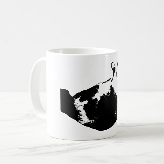 Speelse Surprise Cat Coffee Mok (Voorkant links)