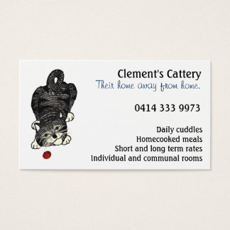 Speelse Tabby Kitten Visitekaartjes