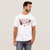 Speelse TALK MINDER DRINK MEER Grafisch T-shirt on (Voorkant volledig)