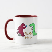Speelse Tea Party T-Rex Dinosaurus Nieuwigheid Gif Mok (Links)