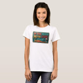 Speelse Teal IN DE STEMMING VOOR WIJN Tekst Ontwer T-shirt (Voorkant volledig)