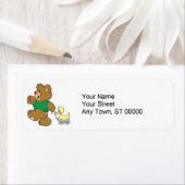 speelse teddybeer met speelgoed ducky etiket (Insitu)