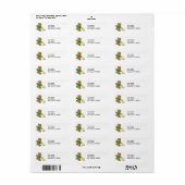 speelse teddybeer met speelgoed ducky etiket (Full Sheet)