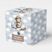 Speelse teddybeer piloot Baby shower gunstbox Bedankdoosjes (Voorkant Zijde)