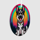 Speelse tekenfilmhond ornament (voorkant)