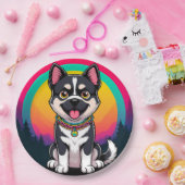 Speelse tekenfilmhond papieren bordje (Feest)