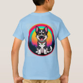 Speelse tekenfilmhond t-shirt (Achterkant)