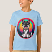 Speelse tekenfilmhond t-shirt (Voorkant)